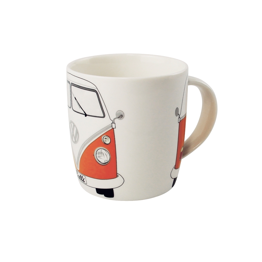 Tasse wei´mit orangem VW Bus aufgedruckt